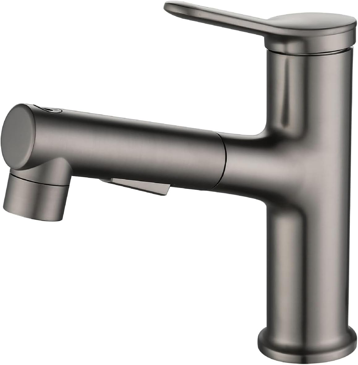 Bathroom Sink Faucet with Pull Out Sprayer,Single Hole Bathroom Sink Faucet with 3 Modes Pull Down Sprayer Basin Tap,Bathroom Sink Faucet Single Handle,Black