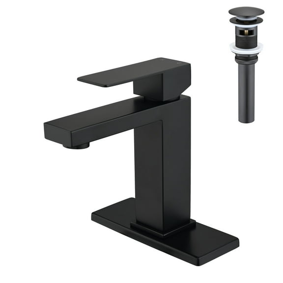 Bathroom Sink Faucet Replacement Single Handle Bathroom Sink Faucet with Pop-Up Drain (with Overflow),Modern Bathroom Sink Faucet