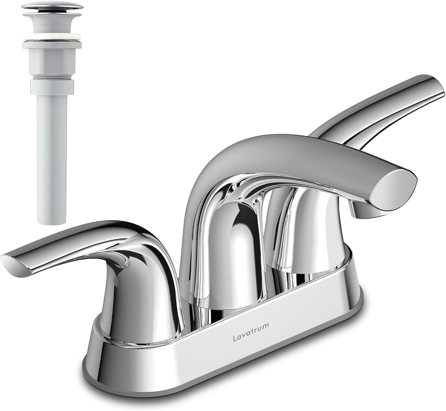 Bathroom Sink Faucet, Solid Brass 4 Inch Centerset Bathroom Faucet for ...