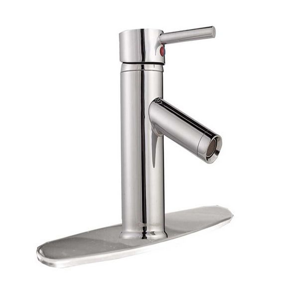 Bathroom Sink Faucet Widespread Chrome Plated Brass 1 Handle Tap 12 3/16" H w/Supply Chains| Renovators Supply