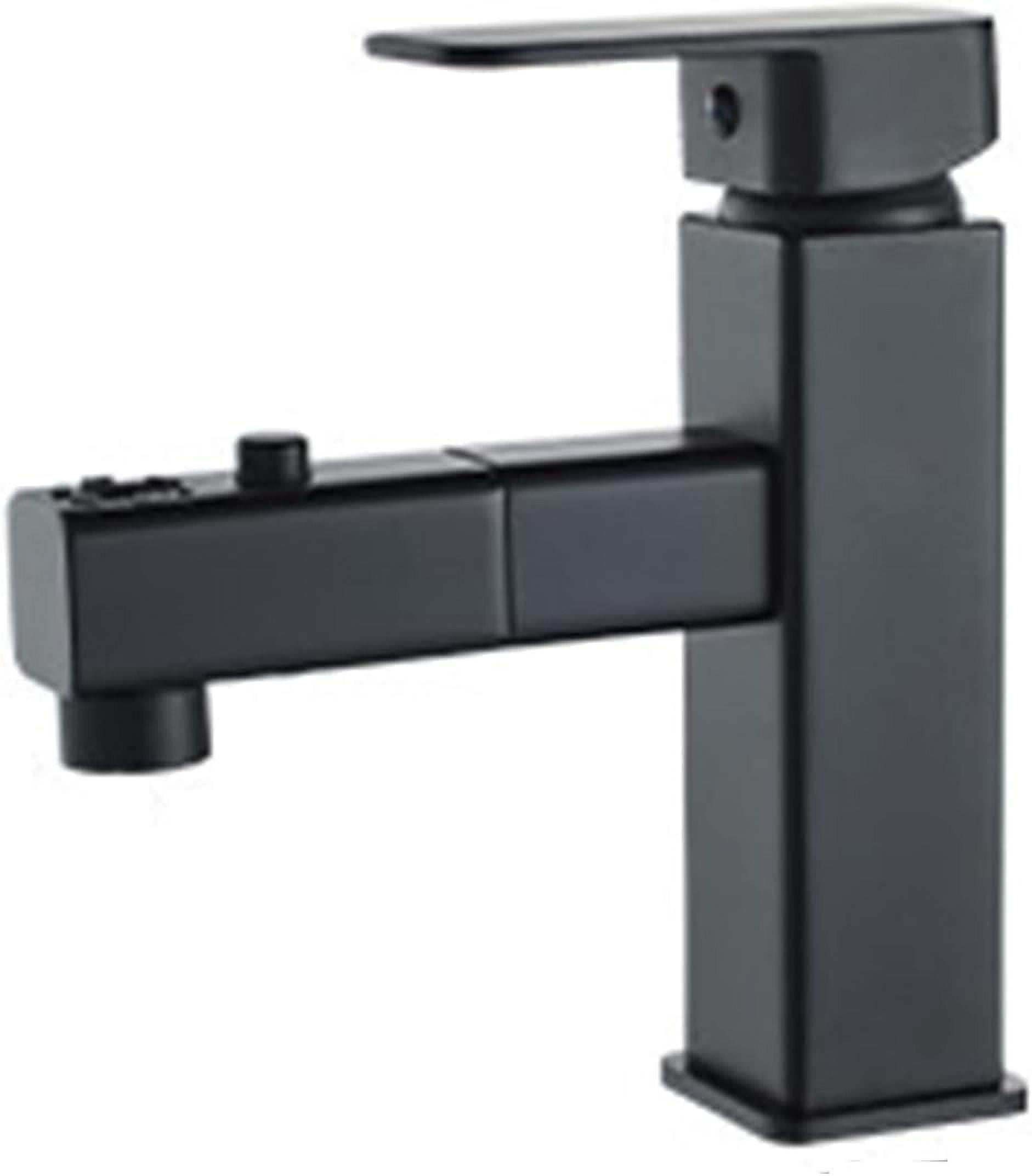 Bathroom Sink Faucet with Pull Down Sprayer Dual Mode Brass hot and Cold Single Handle Single Hole Retractable Faucet, for Bathroom,B Spray