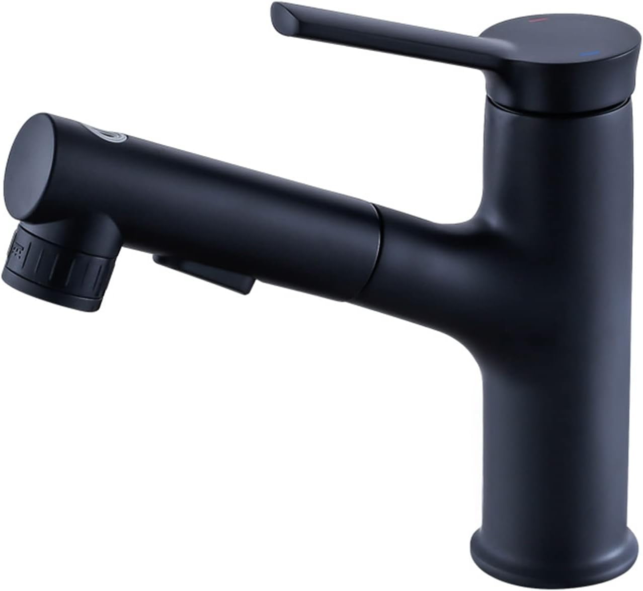 Bathroom Sink Faucet with Pull Down Sprayer Dual Mode Brass hot and Cold Single Handle Single Hole Retractable Faucet, for Bathroom,Paint