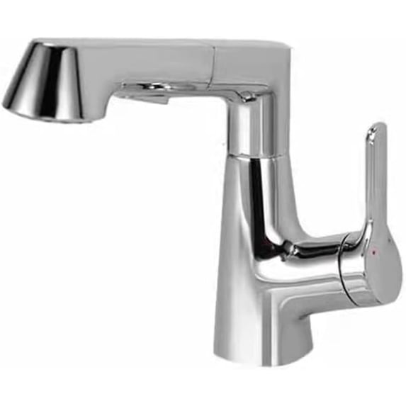 Bathroom Sink Faucet with Pull Down Sprayer liftable Dual Mode hot and Cold Single Handle Single Hole Pull-Out faucets Basin Mixer Tap,Paint