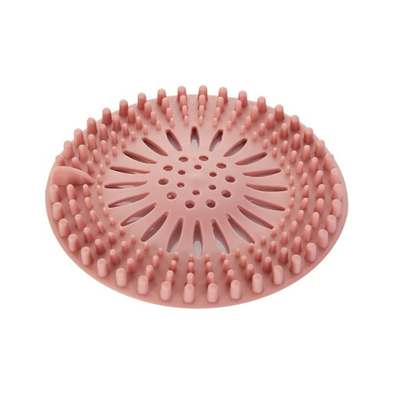 Bathroom Sink Hair Filter | 13x13cm TPR Silica Gel Drain Cover | Fine Leakage Holes for Hair Blockage | 1-Piece Floor Drain Protector