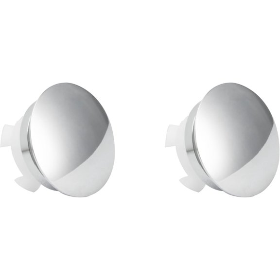 Bathroom Sink Overflow Ring, 2-Pack Solid Brass Overflow Cover with Gravity Flap, Fits 0.87-0.95 Inch Round Overflow Holes, -Hole Design, Chrome