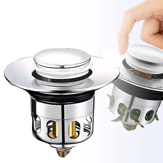Bathroom Sink Plug Stopper Wash Basin Core Bounce Pop Up Drain Filter Jq