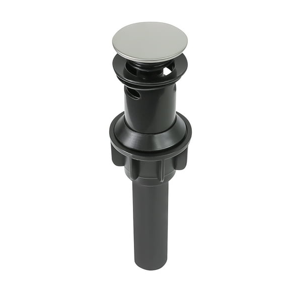 Bathroom Sink Pop-Up Drain Assembly with Overflow for vanity, Brushed Nickel