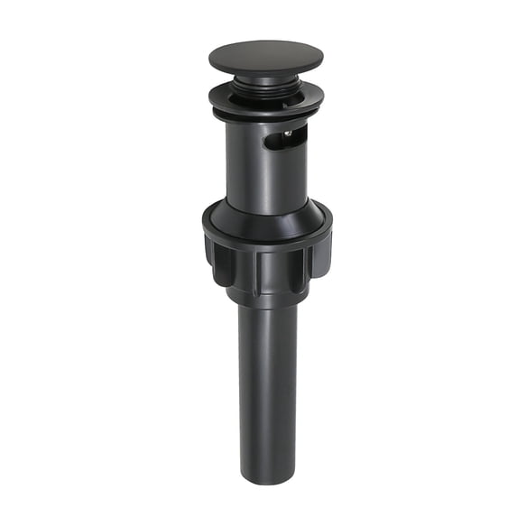 Bathroom Sink Pop-Up Drain Assembly with Overflow for vanity, Matte Black