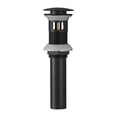 thumbnail image 1 of Bathroom Sink Pop-Up Drain With Overflow In Matte Black, 1 of 8