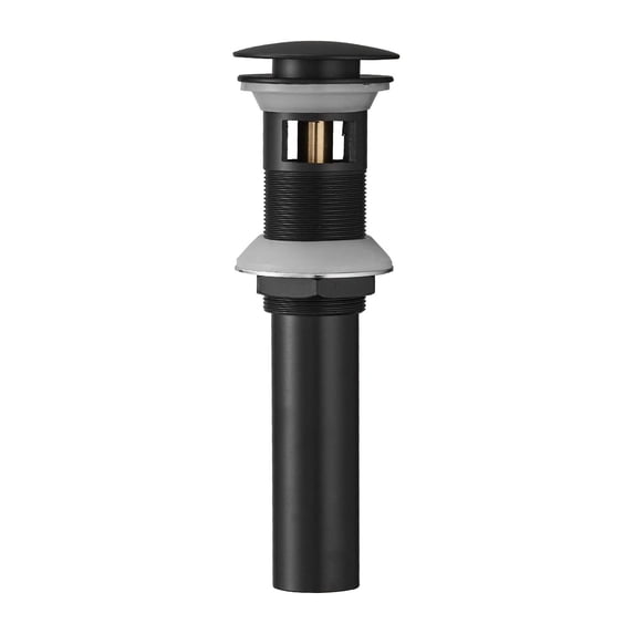 Bathroom Sink Pop-Up Drain With Overflow In Matte Black