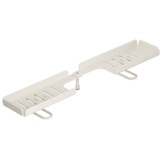 Bathroom Sink Shelf Over Faucet, Foldable Shelf Organizer Sink with 180° Folding Trays, No-Drill Kitchen Sink Sponge Holder & Drain Rack