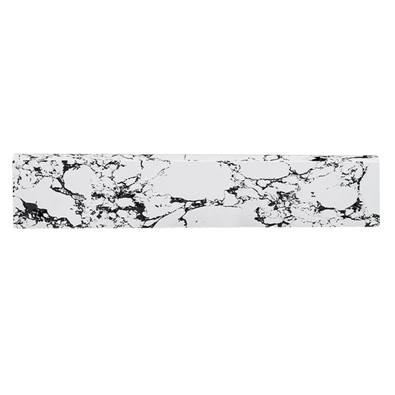 Bathroom Sink Side Splash, 22-Inch x 4-Inch Engineered Marble Stone Wall Guard for Bathroom Vanity Top, Stain Resistant Sintered Stone Panel, Panda White for Bathroom Walls