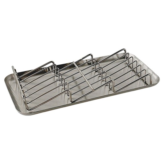 Bathroom Sink Soap Dish Rack, Metal Wire Soap Rack with Separate Water Tray for Countertop Bar Soap Storage, Silver Finish Rack Use