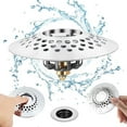 thumbnail image 1 of Bathroom Sink Stopper for 1.6-2.0, Bathtub Drain Stoppers with Tub Drain Hair Catcher, Bathroom Basin Pop Up Bathtub Stopper Sink Drain Plug, Anti Clo, 1 of 4