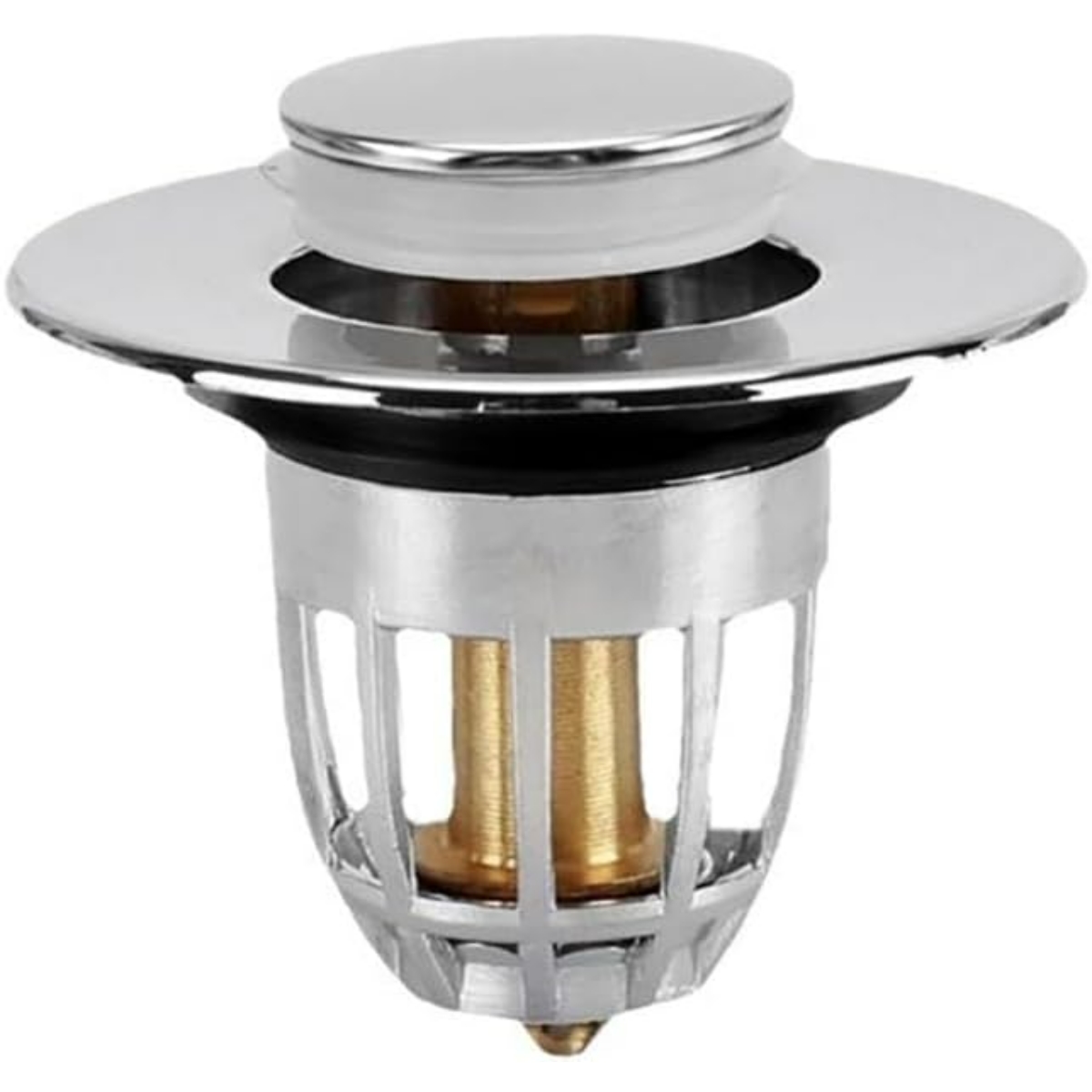 Bathroom Sink Stopper 2 in 1 Universal Sink Drain Strainer with Hair