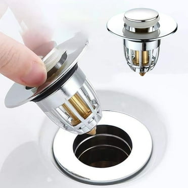 Bathroom Sink Stopper, Plug with Sink Filter and Hair Catcher, Universal Pop Up Drain Stopper for 1.1-1.5 Inch Washbasin/Drain Holes, Replacement Drain Plug/Sink Cover/Strainer Rerdeim