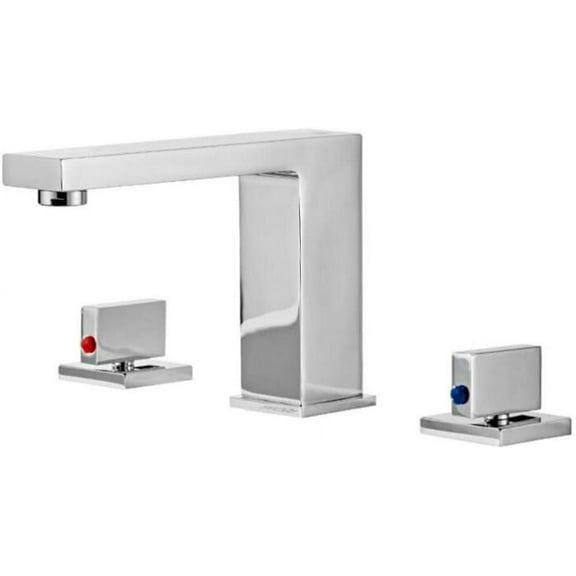 Bathroom Sink Taps 3 Hole Chrome Plated Brass Independent Control Of Hot and Cold Water Double Handle Split Type Basin Mixer Tap-B