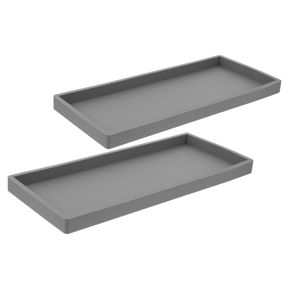 Bathroom Skin Care Tray Multifunction Toiletries Silicone Storage Tub