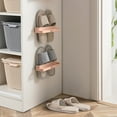 thumbnail image 1 of Bathroom Slipper Rack Non Perforated Wall Mounted Slipper Storage Space Saving Double-layer Storage Strong Load-bearing Capacity Shoe Rack, 1 of 7