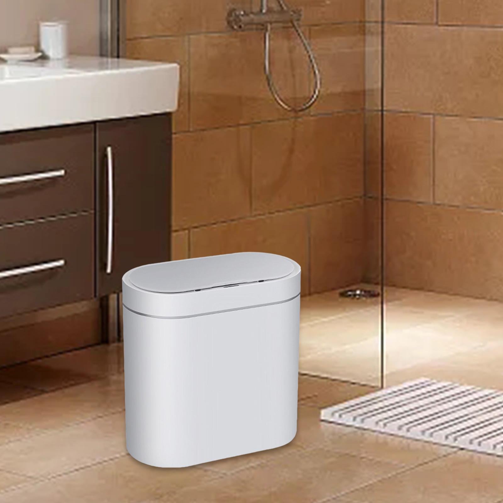Bathroom Smart Touchless Trash Can Electric Narrow Small Garbage Bins ...