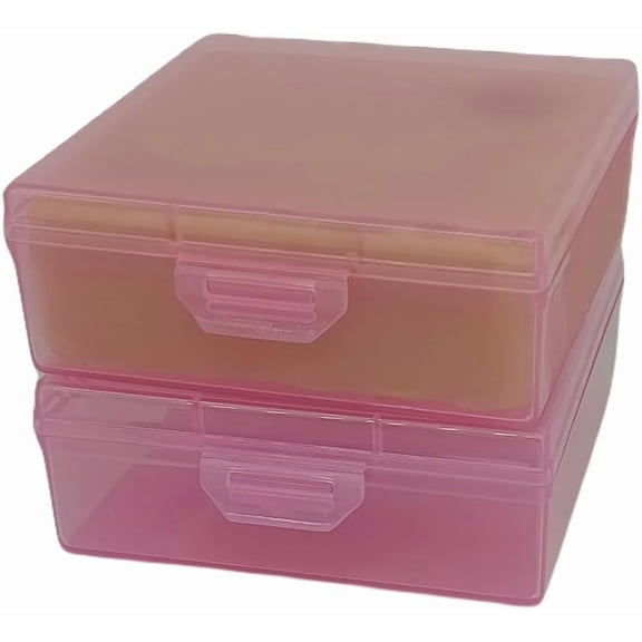 Bathroom Soap Dishes for Dr. Squatch Soap, Square Travel Soap Container with Lid, Portable Bar Soap Holder for Shower Soap Dish Box for Traveling Camping Outdoor PETGLE (2pack Pink)
