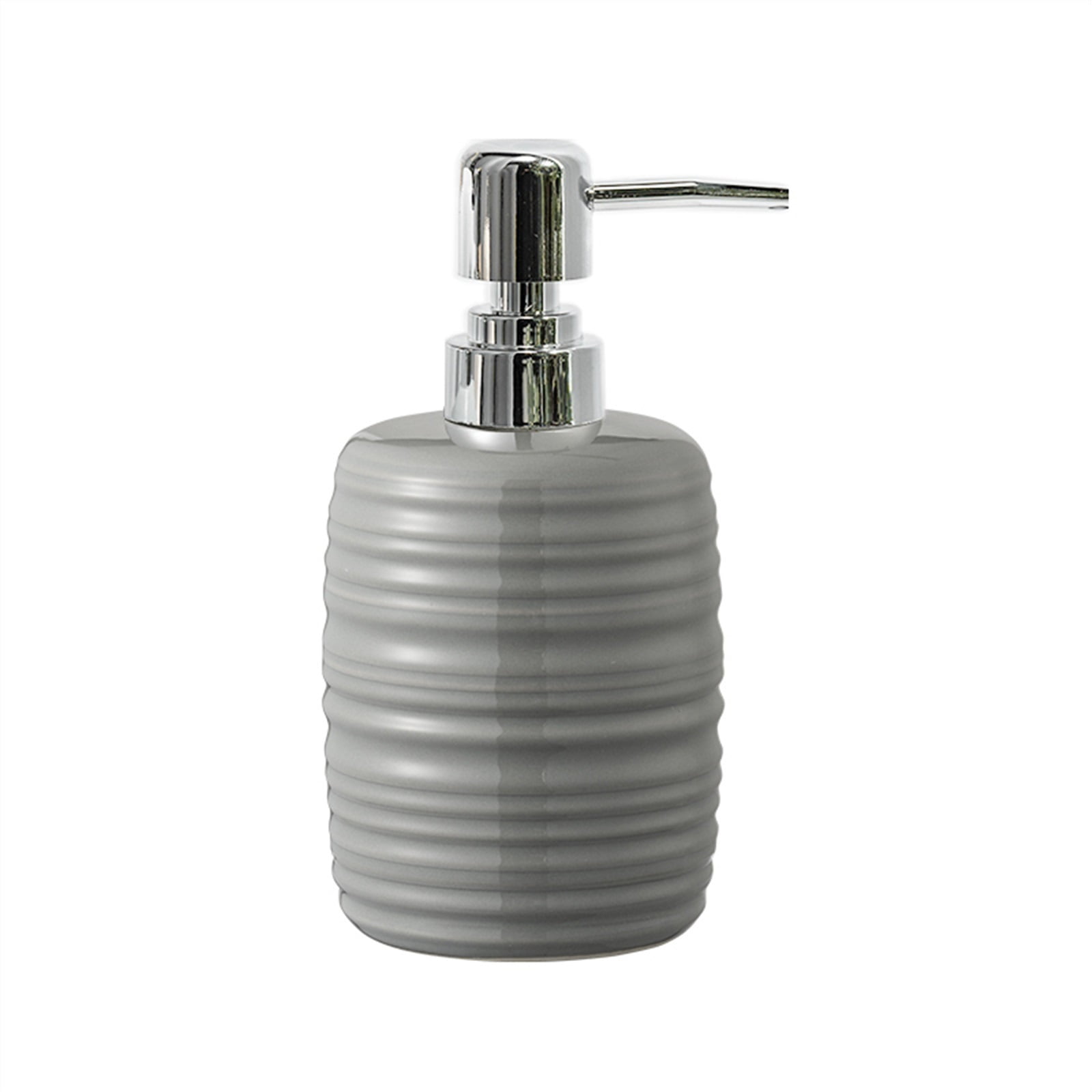Bathroom Soap Dispenser 410ml Round Soap Dispenser with Stripe