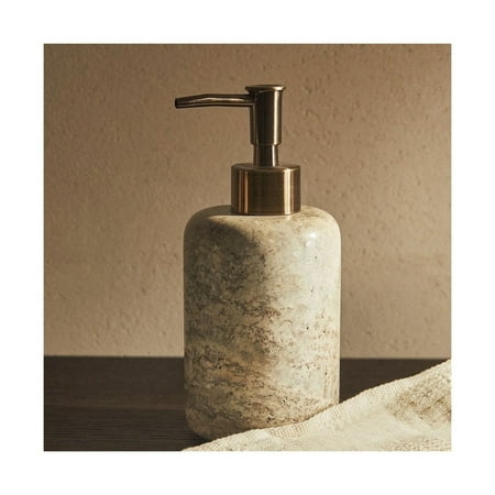 Bathroom Soap Dispenser Grey Marble Soap Dispenser Hand and Dish Soap Dispenser Refillable Soap Bottle for Bathroom Counter Kitchen Sink Decor for Shampoo, Lotion