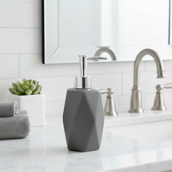 Hand Soap and Lotion Dispenser Diamond Grey