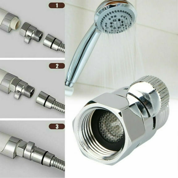 Bathroom Solid Brass Flow Control Shower Head Shut-Off Valve Water Saver Switch