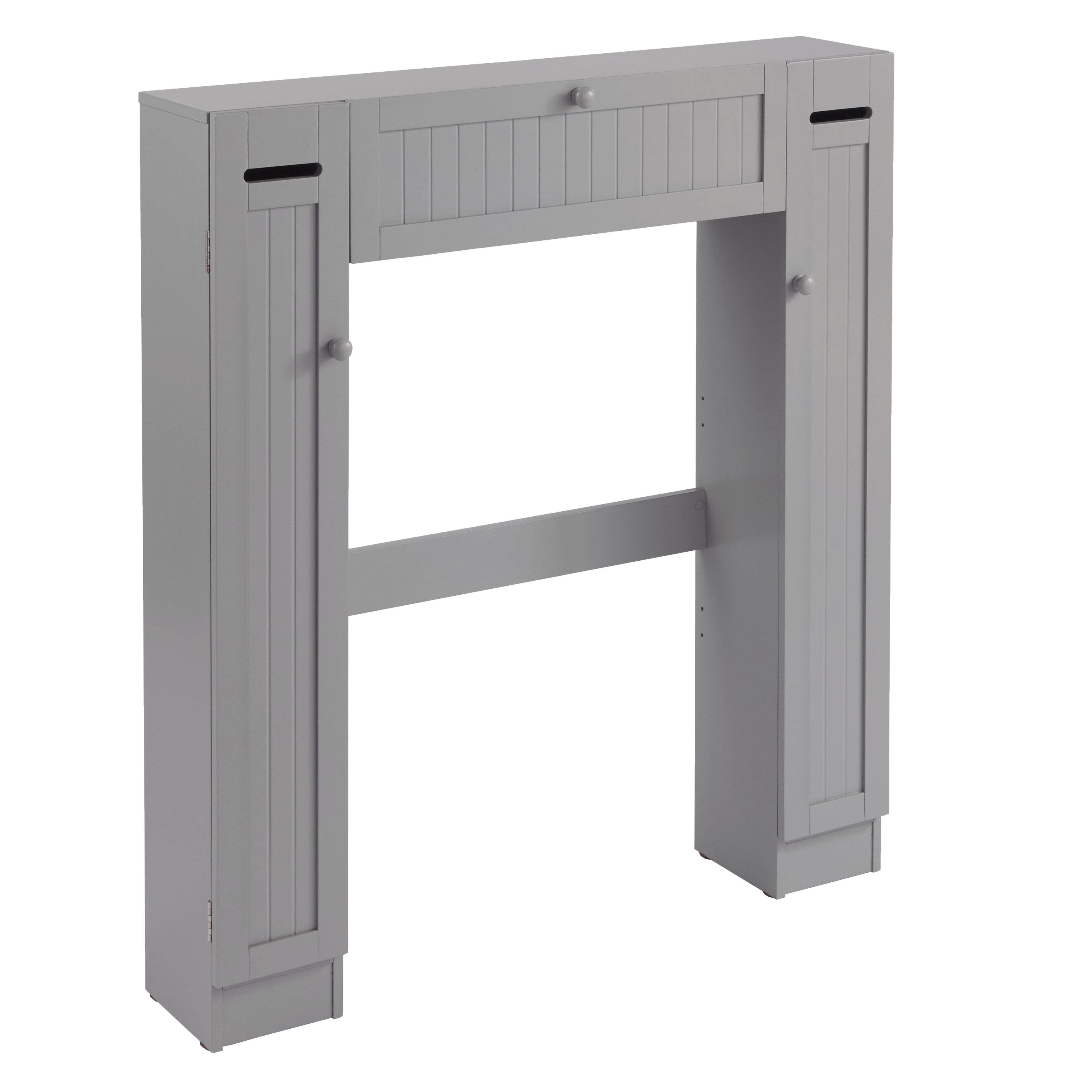 Gray MDF Living Room Cabinet with Adjustable Shelving