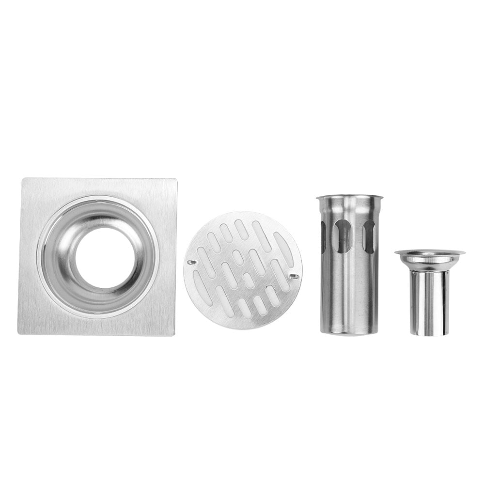 Bathroom Stainless Steel Floor Drain Square Cover Deodorize Shower