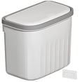 thumbnail image 1 of Bathroom Stainless Steel Trash Can with Lid, Wall-Mountable, 287 fl oz / 8.5 L Capacity, Simple Installation, Great for Sanitary Napkin Disposal, Includes Hooks and Trash Bags, 1 of 5