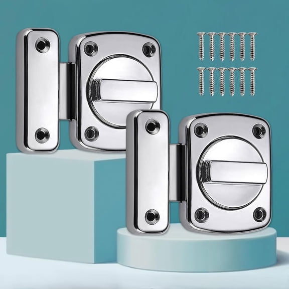Bathroom Stall Door Latch Inner Door Reinforcement Lock | Night Latches Anti-Prying, Zinc Alloy, Door Locks, Single-Direction Swing Door