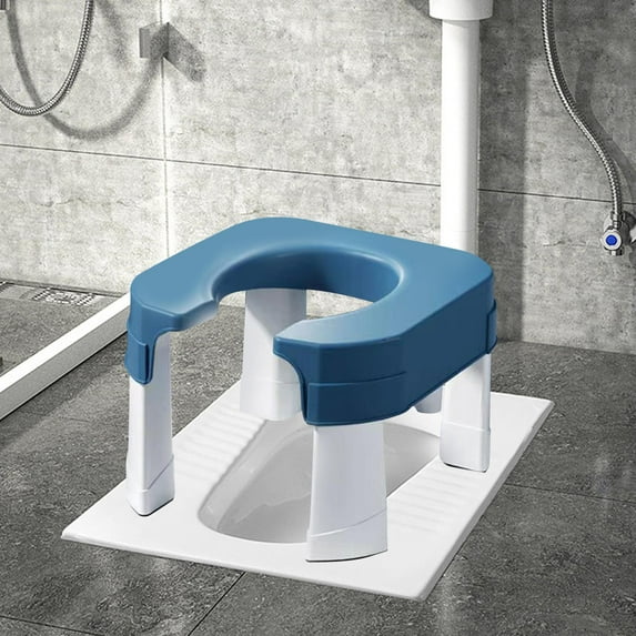 Bathroom Stool Potty Stool Nonslip Convenient Foot Stool Toilet Step Stool Squat Potty Squatting Stool for Bathroom Toilets Potty blue