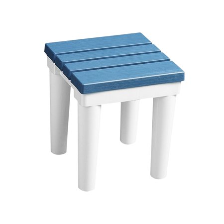 Bathroom Stool Stable Height 10in Flower Pot Shelf Shower Bench for Kithchen Blue