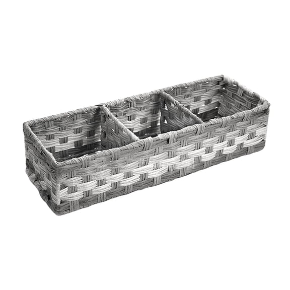 Bathroom Storage Baskets Toilet Paper Storage Basket with 3 Divider Rustic Decor Woven mj2570