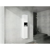 Bathroom Storage Cabinet 12" Bathroom Side Cabinet,2-Soft Close Doors,Float Mounting Design,12*2(KD-Packing),Bathroom Wall Storage