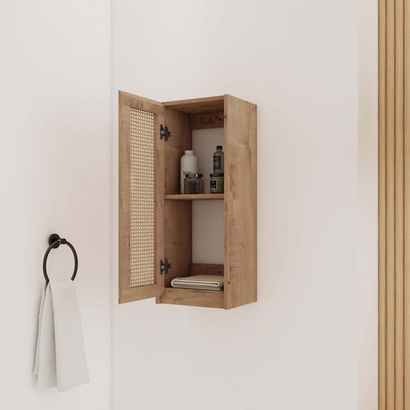 Bathroom Storage Cabinet 12" Bathroom Side Cabinet,Soft Close Doors,Float Mounting Design,(KD-Packing),Bathroom Vanity
