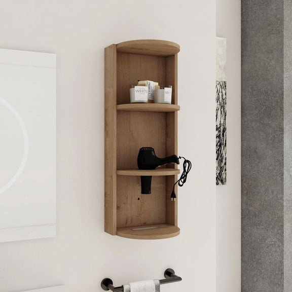 Bathroom Storage Cabinet 12" Bathroom Wall-Mounted Storage Rack, Float Mounting Design,(KD-Packing),Bathroom Wall Storage