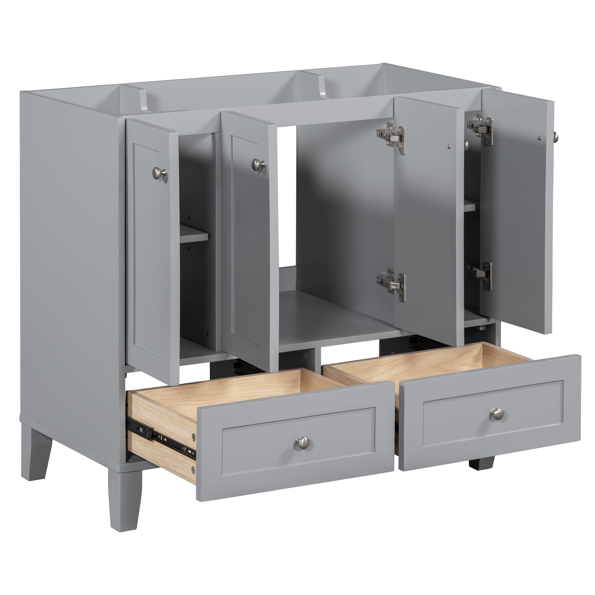 Bathroom Storage Cabinet 36'' Bathroom Vanity without Countertop,Solid Wood Frame Bathroom ...