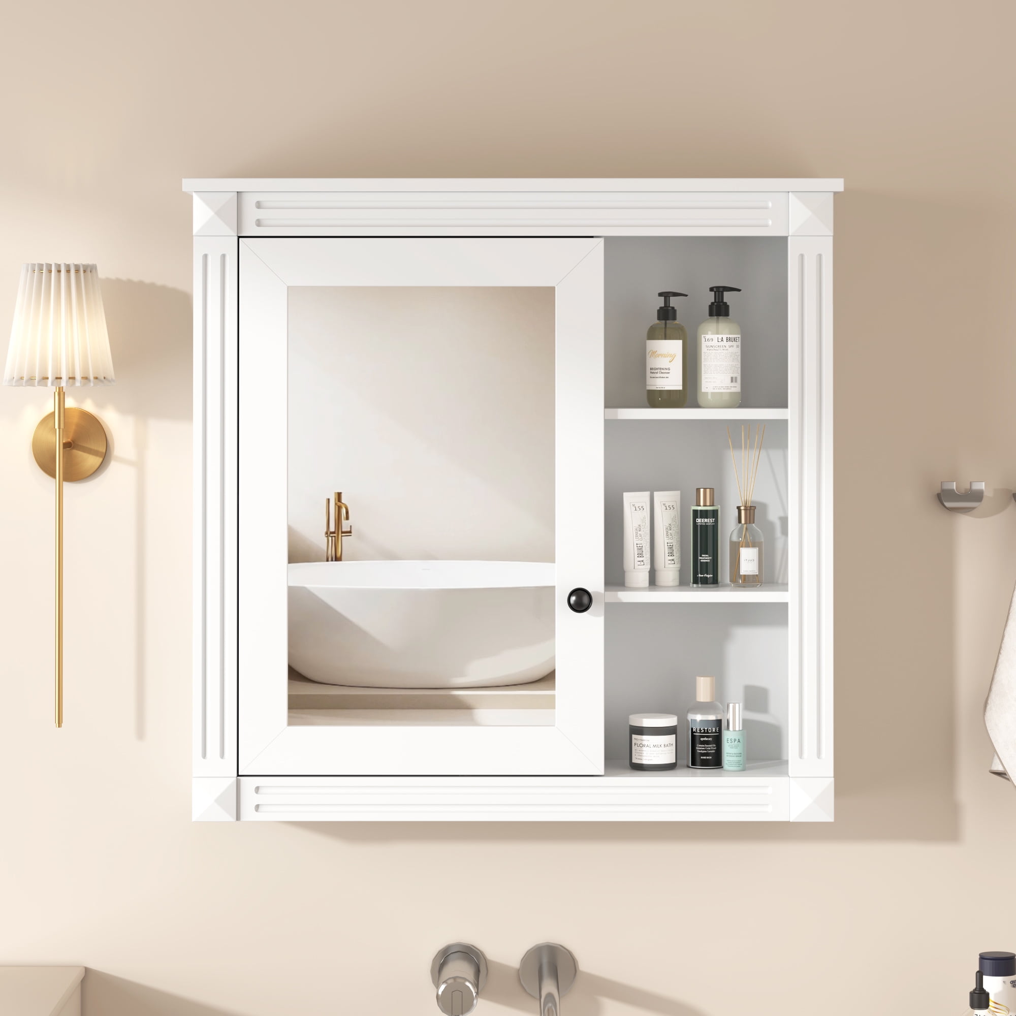 Bathroom Storage Cabinet Bathroom Medicine Cabinet with Mirror, Wall ...