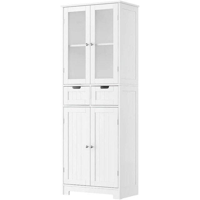 Bathroom Storage with Drawers, 67" Tall Floor Linen