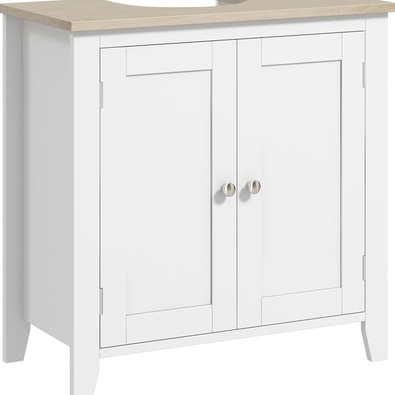 Bathroom Storage Cabinet | Enclosed Space for Towels and Supplies | MDF Frame for High Load - Bearing | Resolves Bathroom Clutter