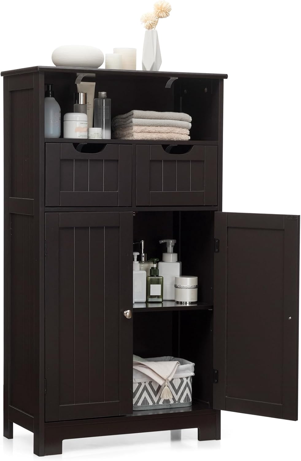 Bathroom Storage Cabinet, Freestanding Bathroom Cabinet Organizer with ...