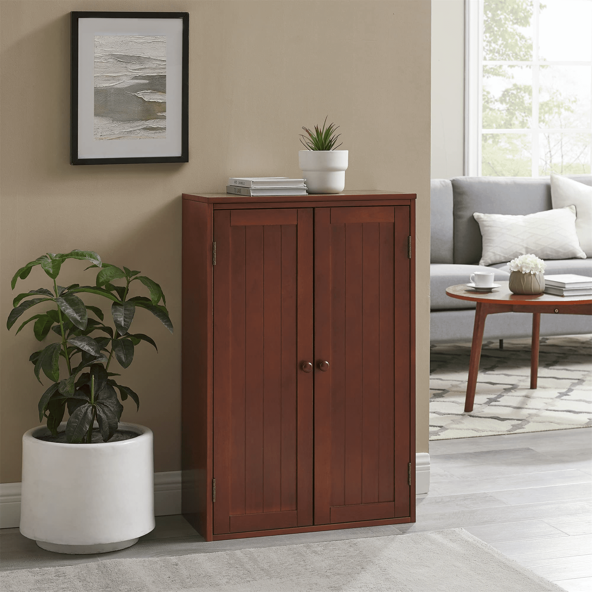 Bathroom Storage Freestanding Wooden Floor With