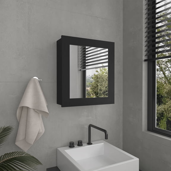 Bathroom Storage Cabinet Luma Medicine Cabinet with Mirror Door 20.5" High Cabinet Organizer with Two interior Shelves for Bathroom, Kitchen, Mudroom,Bathroom Vanity