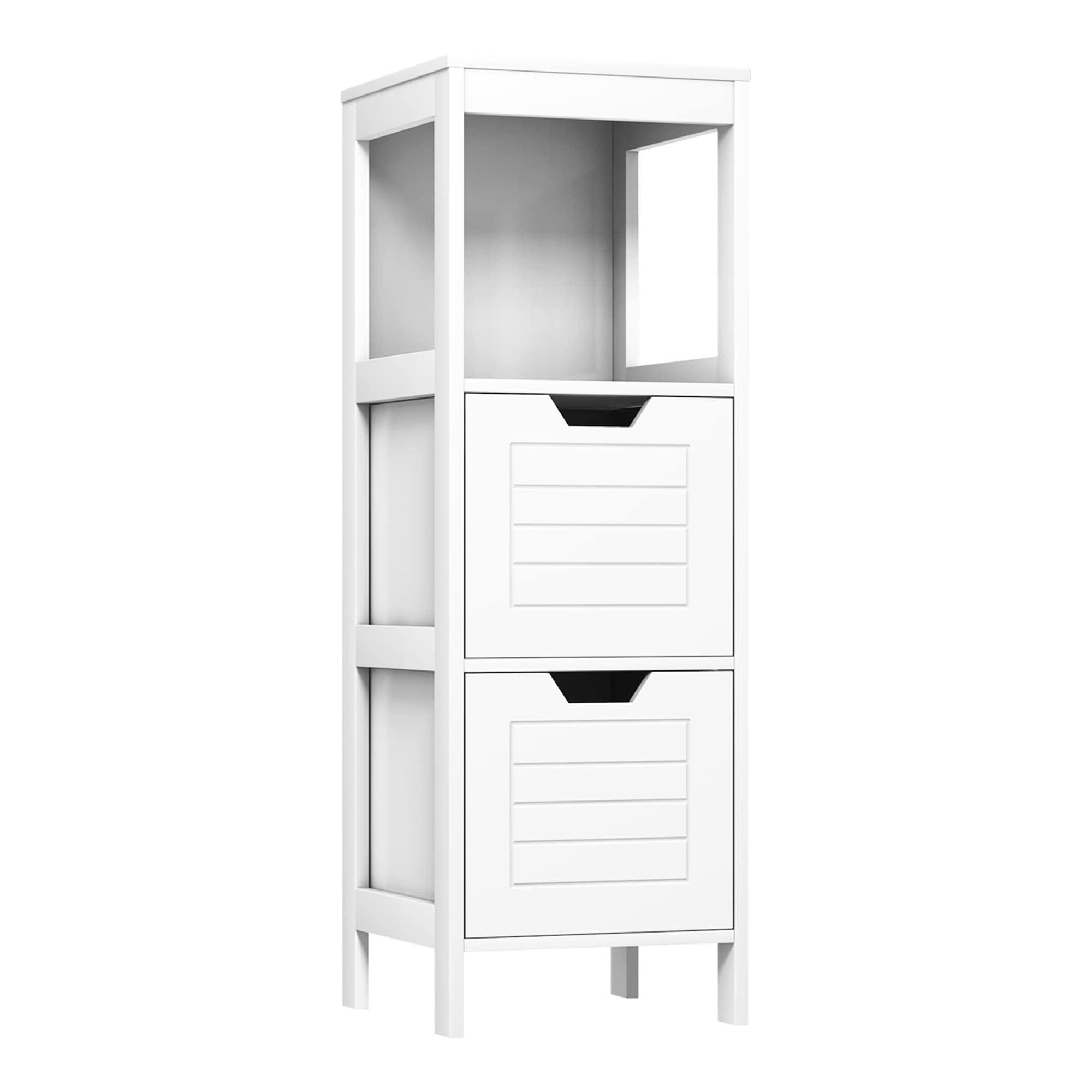 Bathroom Storage Cabinet Multifunctional Bathroom Floor Cabinet White ...