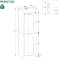 thumbnail image 1 of Bathroom Storage Cabinet, Narrow Toilet Paper Cabinet with 2  and Adjustable Shelves, White for Small Spaces, 1 of 8