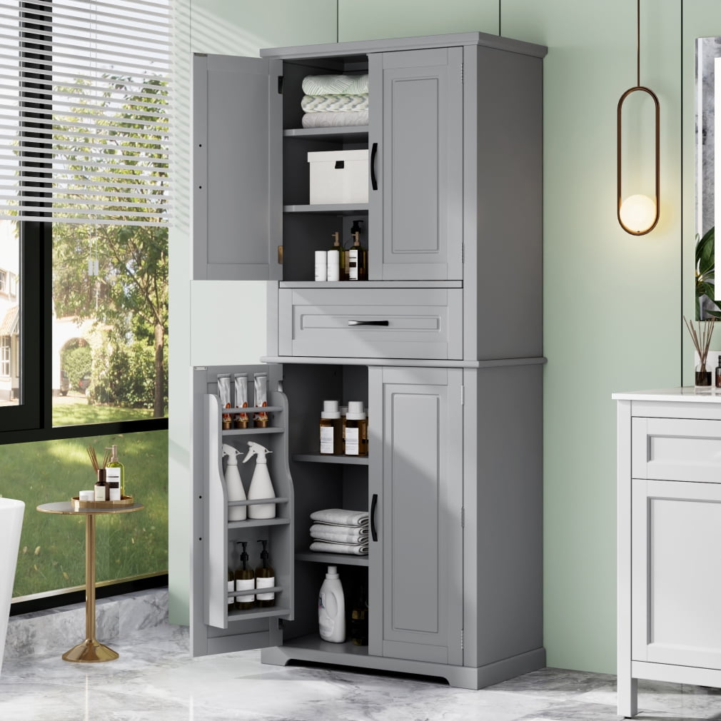 Bathroom Storage Cabinet, Storage Organizer Cabinet with Slide Rails ...