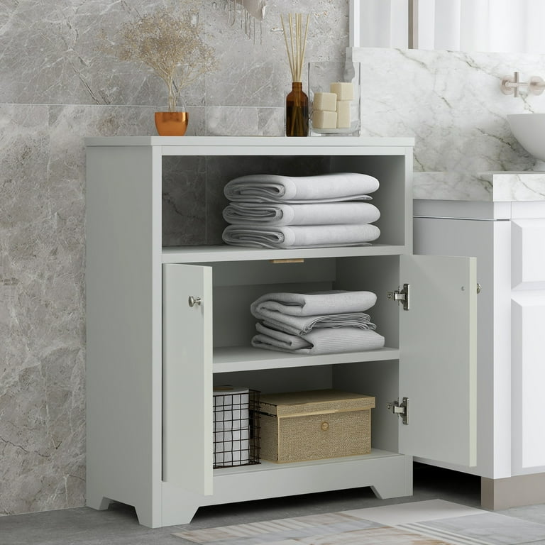 Kleankin Freestanding Bathroom Storage Cabinet Organizer Floor